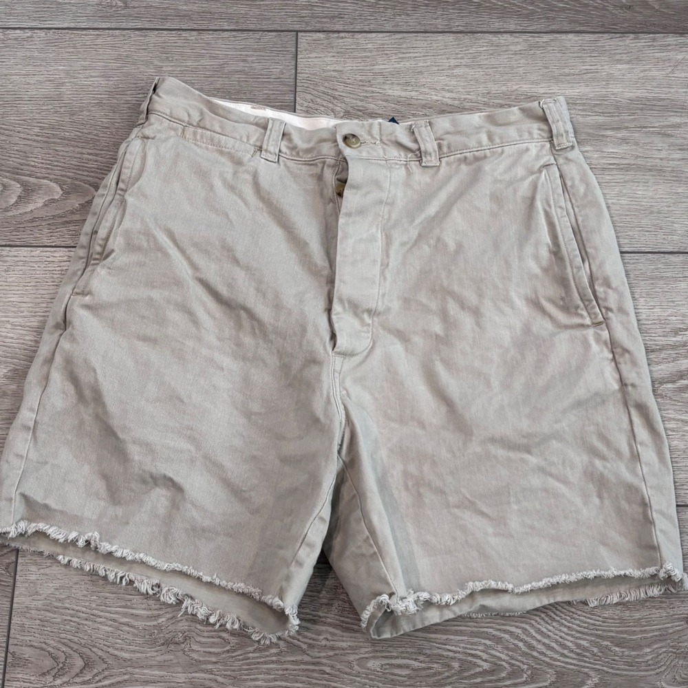 Polo Ralph Lauren Chino Shorts Mens 30 Burroughs Casual Relaxed Button Fly Khaki